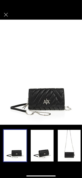 Armani Exchange siyah kadın abiye çanta 9484812F74500020