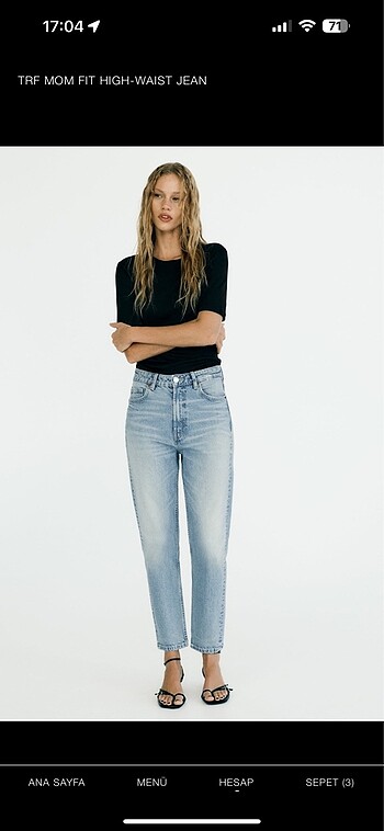 TRF MOM FIT HIGH-WAIST JEAN 8197/231 AÇIK MAVİ