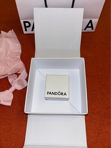 Beden kırmızı Renk Pandora kalpli yüzük