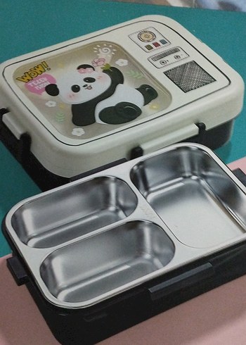 Paslanmaz Çelik 3 Bölmeli 820 ML Yemek Kabı - Görsel 2