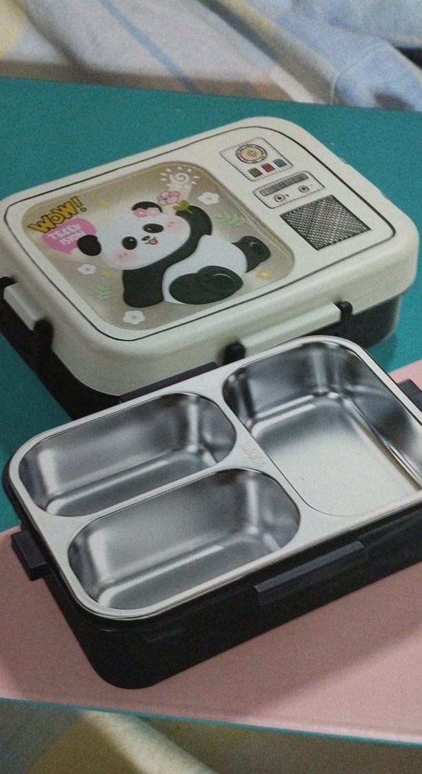 Paslanmaz Çelik 3 Bölmeli 820 ML Yemek Kabı - Görsel 2