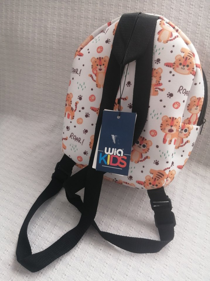 Renkli Desenli Kahverengi Çocuk Okul Çantası - Görsel 2