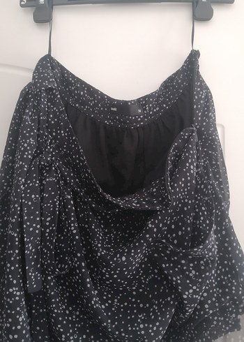 Siyah Bağcıklı Mini Etek - Görsel 5