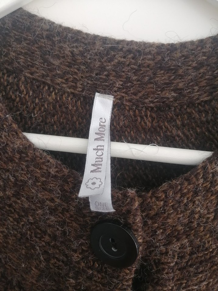 Kahverengi Kısa Kollu Triko Kadın Hırka - Görsel 5