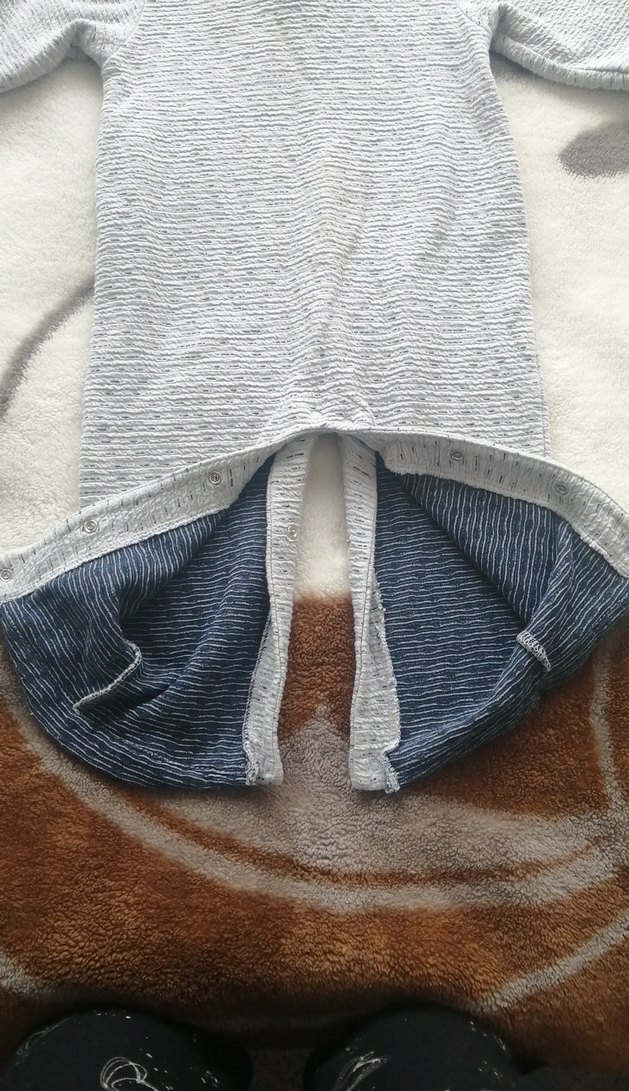 Gri Örgü Erkek Bebek Tulum - Görsel 3