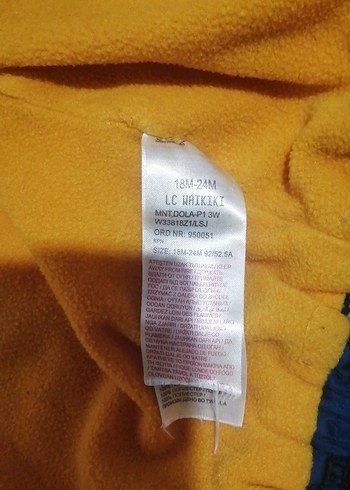 Erkek Çocuk Kapüşonlu Baskılı Mavi Mont - Görsel 6