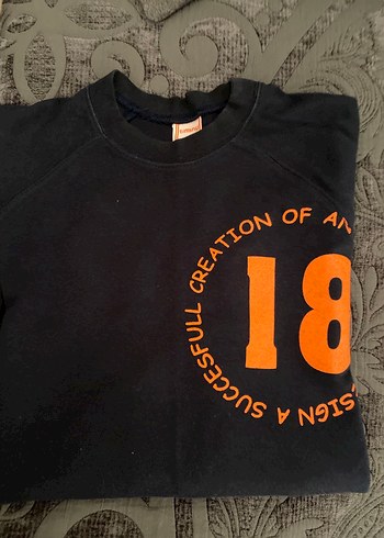 Turuncu Baskılı Erkek Sweatshirt - Görsel 2