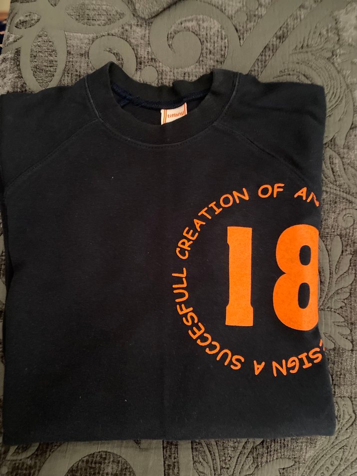 Turuncu Baskılı Erkek Sweatshirt - Görsel 2