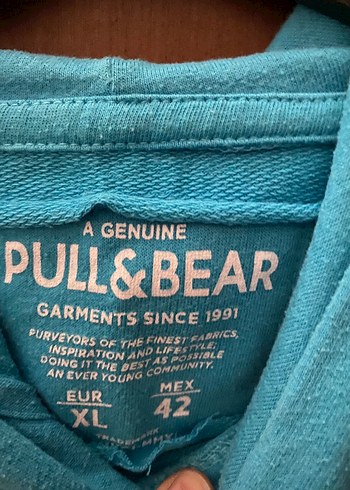 Turkuaz Renkli Kadın Kapüşonlu Sweatshirt - Görsel 3