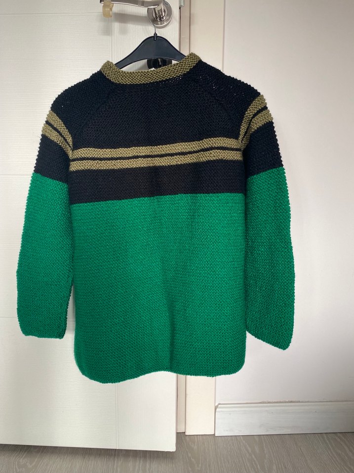 Yeşil Triko Hamile Hırka - Görsel 2