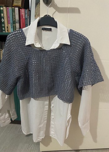 Gri Örgü Kadın Kazak - Görsel 2