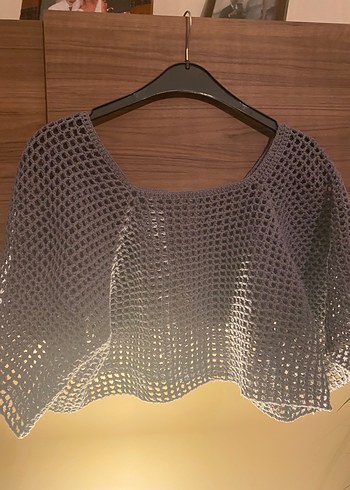 Gri Örgü Kadın Kazak - Görsel 3