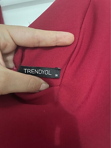 36 Beden Bordo renk abiye