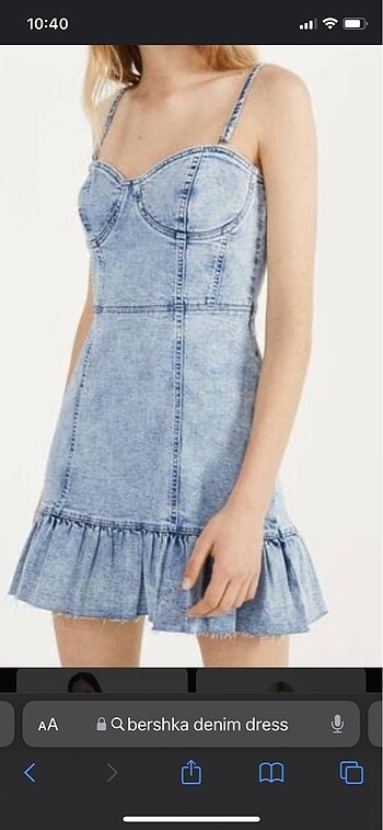 Denim elbise