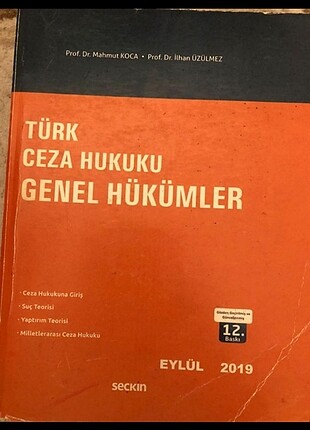 CEZA GENEL HÜKÜMLER MAHMUT KOCA İLHAN ÜZÜLMEZ 