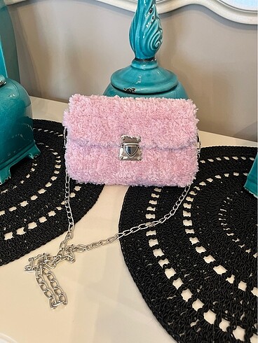 El yapımı pembe çantaa
