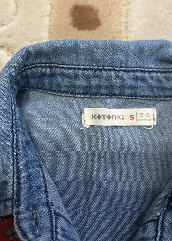 KOTON Nakışlı, Düğmeli Uzun Kollu Kot Gömlek - Görsel 2