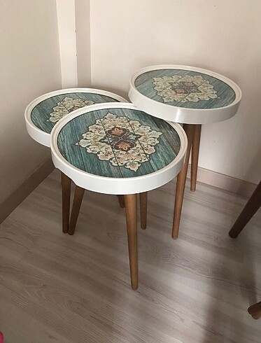 3lü yuvarlak zigon sehpa