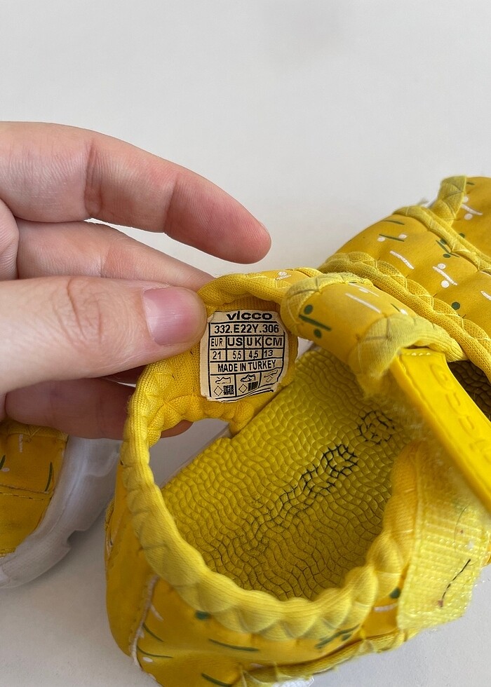 Vicco kız çocuk sarı sandalet - Görsel 3