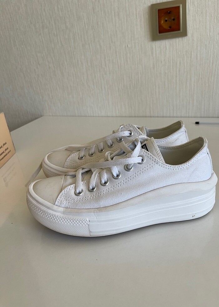 Beyaz converse , platform 37,5 numara - Görsel 3