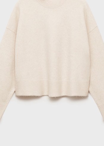 Bej Kadın Yün Triko Kazak-Mango - Görsel 8