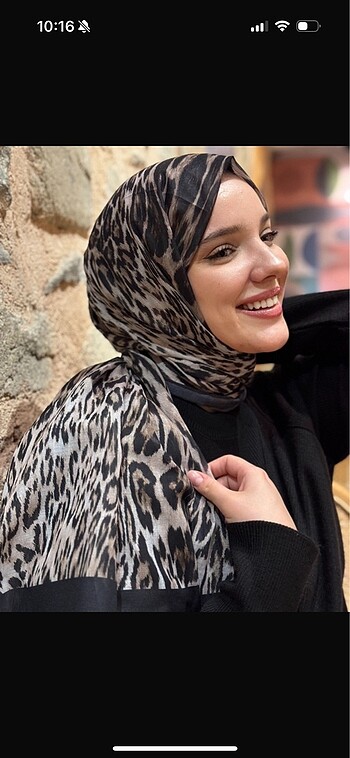 Pamuklu Leopar Şal