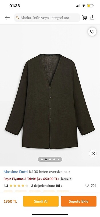 Massimo Dutti Maasimo dutti keten gömlek
