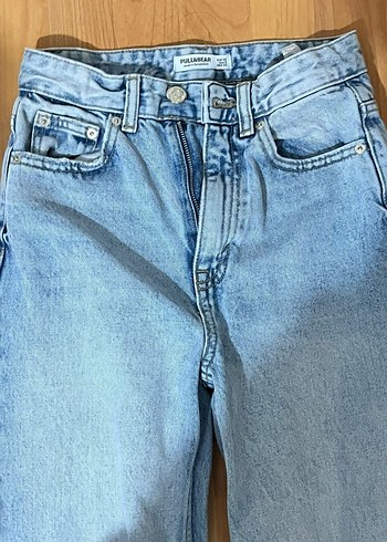 Pull and Bear Pull&Bear Yüksek Bel Straight Fit Mavi Jean