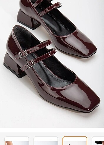Bordo Rugan Topuklu
