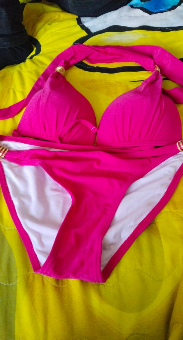 Pembe Strappy Kadın Bikini Takımı - Görsel 2