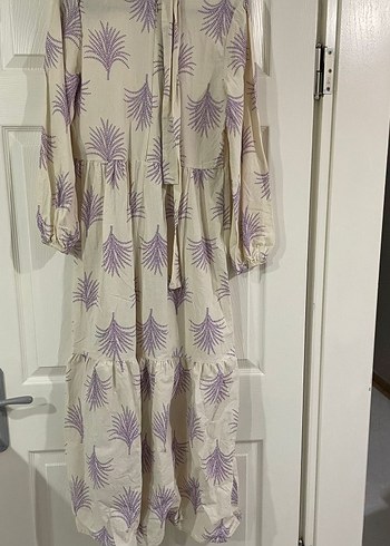 Bohem Stil Uzun Kollu Uzun Elbise - Görsel 2