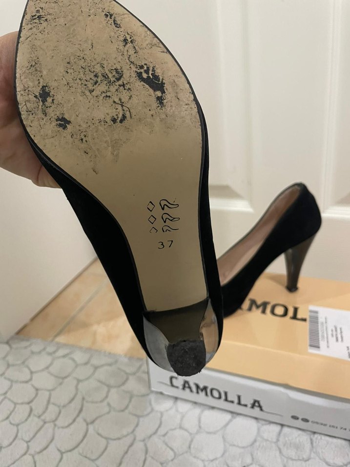 Siyah Stiletto Topuklu Kadın Ayakkabı - Görsel 4