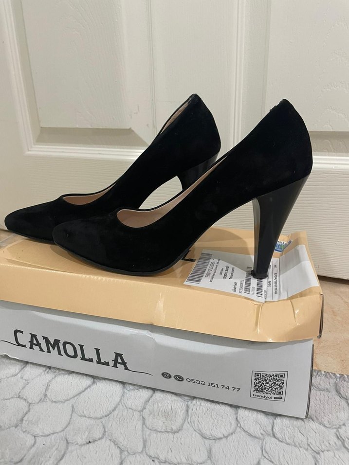 Siyah Stiletto Topuklu Kadın Ayakkabı - Görsel 3