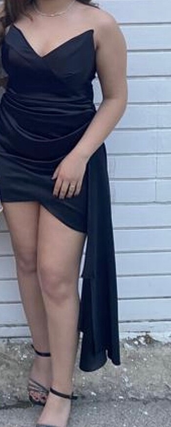 Abiye siyah elbise - Görsel 2