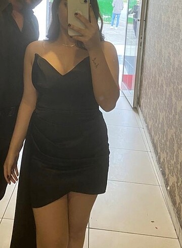 Abiye siyah elbise - Görsel 3
