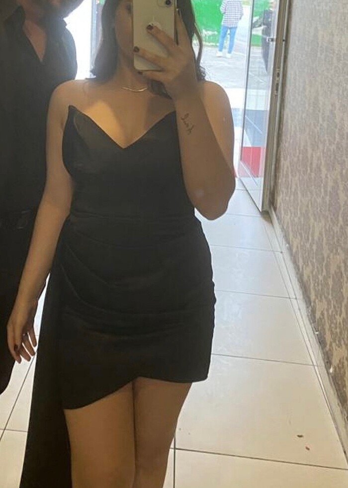 Abiye siyah elbise - Görsel 3