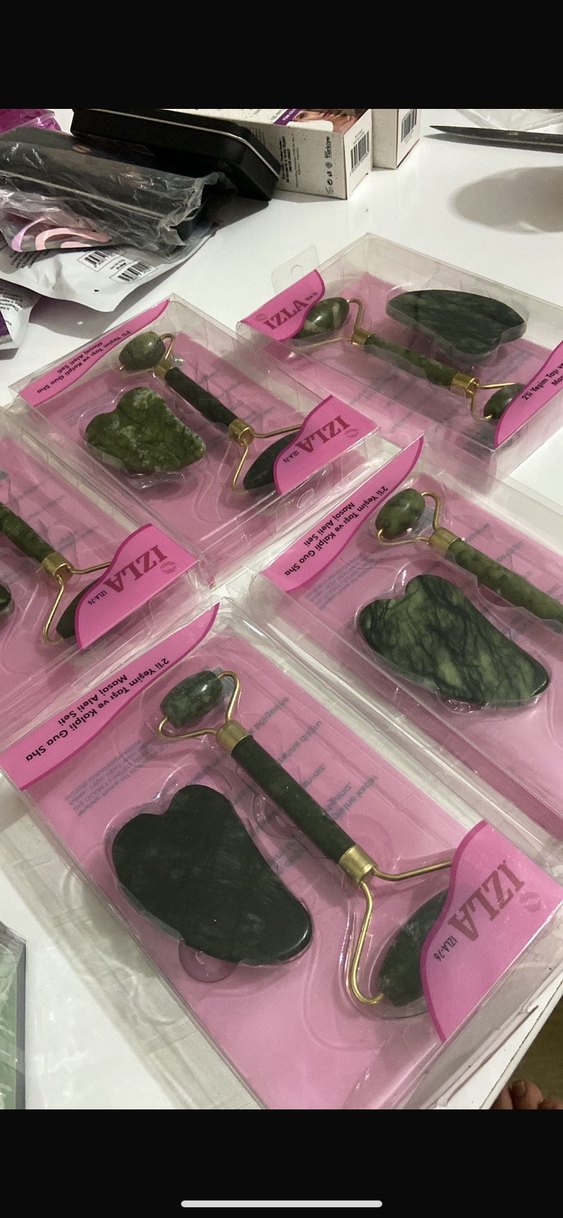 Yeşim Taşı Yüz Masaj Aleti ve Guasha Seti - Görsel 2