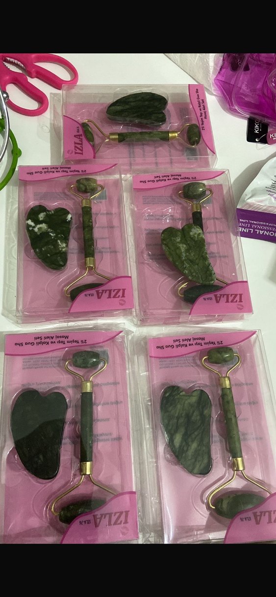 Yeşim Taşı Yüz Masaj Aleti ve Guasha Seti - Görsel 3