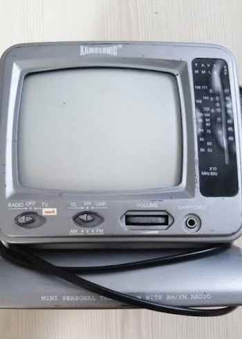 Antika televizyon Gri Mini Kişisel TV ve Radyo