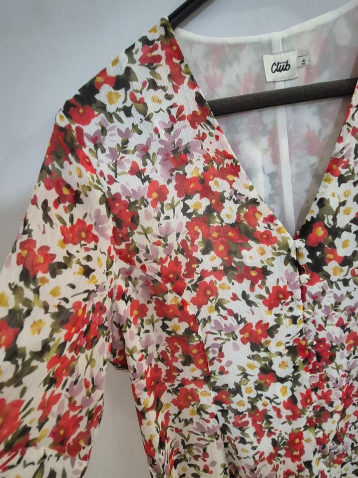 Beymen Clup Çiçekli Şifon Elbise - Görsel 5