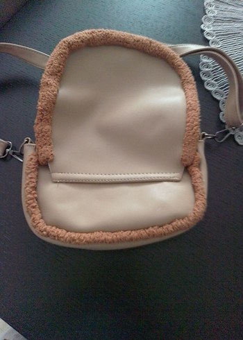 Bej deri Kadın Omuz Çantası - Görsel 4