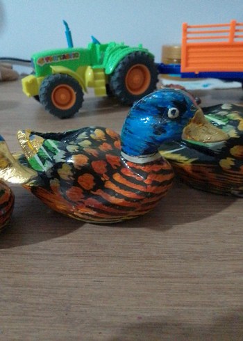 Renkli Ahşap Ördek Oyuncak Seti - Görsel 5