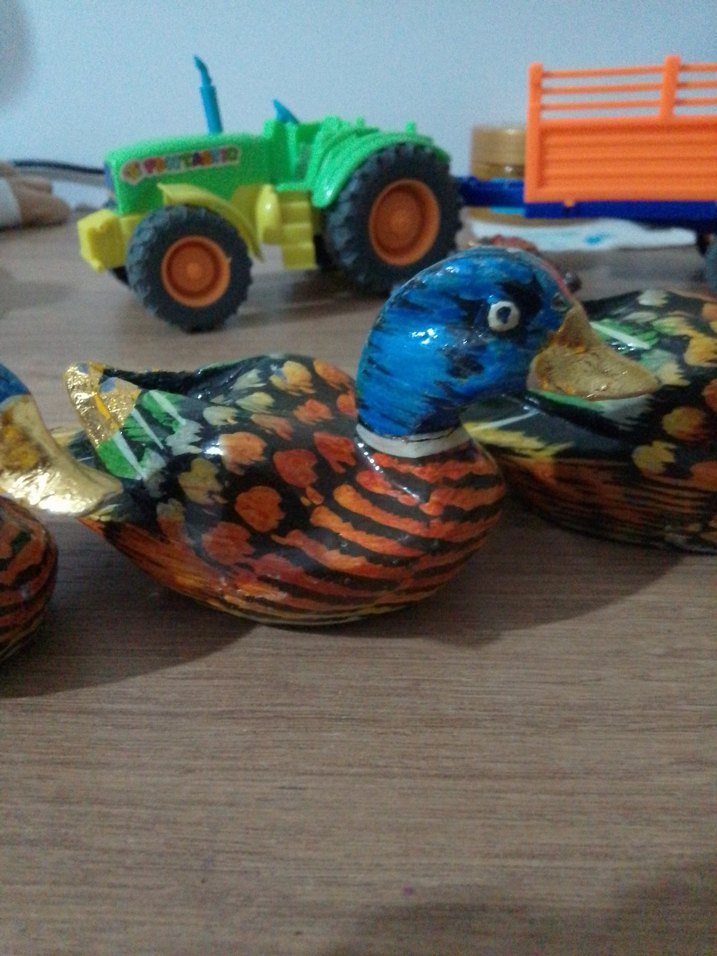 Renkli Ahşap Ördek Oyuncak Seti - Görsel 5