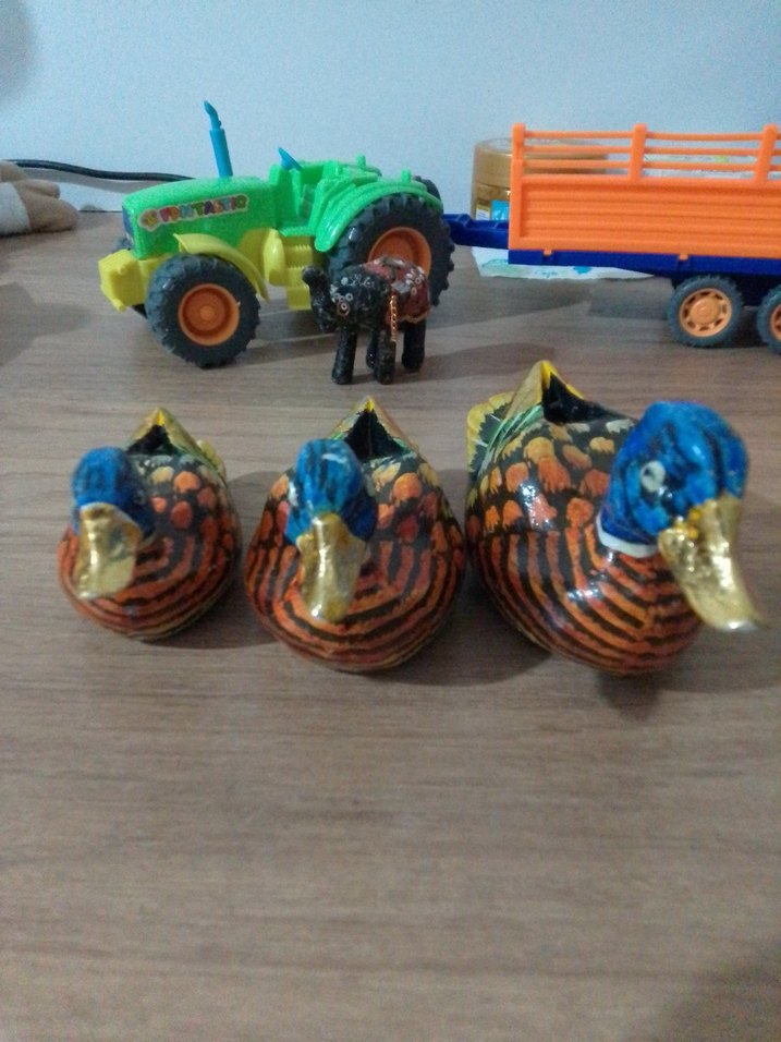 Renkli Ahşap Ördek Oyuncak Seti - Görsel 2