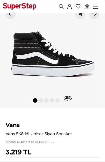 Vans ayakkabı