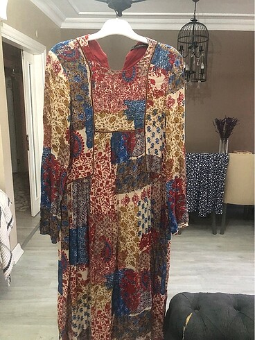 Zara Zara xs astarlı baharlık uzun elbise