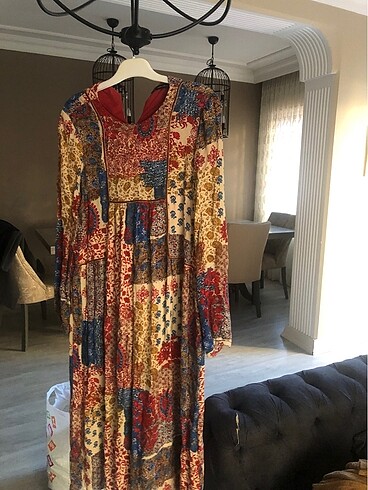 xs Beden Zara xs astarlı baharlık uzun elbise