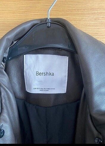 m Beden Bershka deri oversize ceket