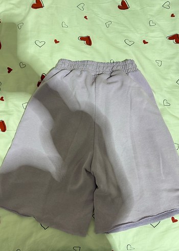 Mor Mini Kadın Şort Pamuklu Rahat Kesim - Görsel 5