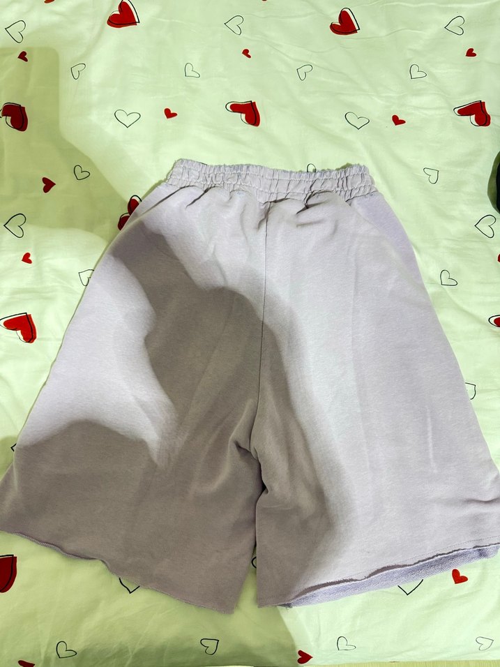 Mor Mini Kadın Şort Pamuklu Rahat Kesim - Görsel 4